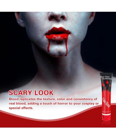 Realistic Fake Blood Cream - Washable SFX Makeup for Halloween Zombie & Vampire Looks | International Shipping - Buy Online on GoSupps.com