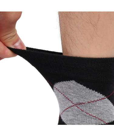 1 paire d'imprim s Argyle hydratants ramollissant cracke D Skin Gel Chaussettes de talon noir pour hommes - Buy Online on GoSupps.com