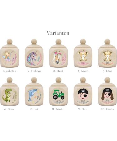 Personalized Unicorn Tooth Box for Girls - Modern Wooden Milk Teeth Keeper 4x4x6cm - Buy Online on GoSupps.com