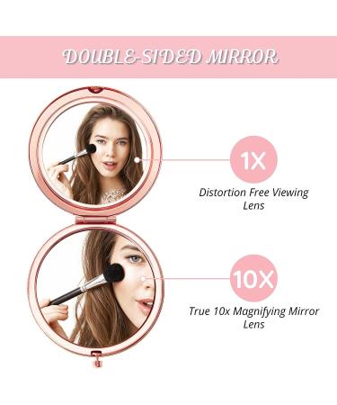 idooss Rose Gold Compact Mirror - Unique Birthday Gift for Mom, Friends, Coworkers - Gold Portable Mirror - Buy Online on GoSupps.com