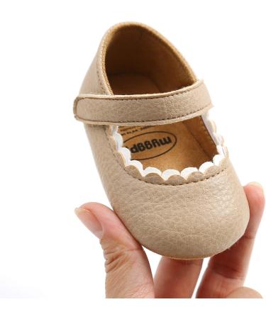 Baby Girls Mary Jane First Walking Shoes | Anti-Slip PU Leather Princess Shoes | Infant Baby Shoes 0-6 Months - Buy Online on GoSupps.com