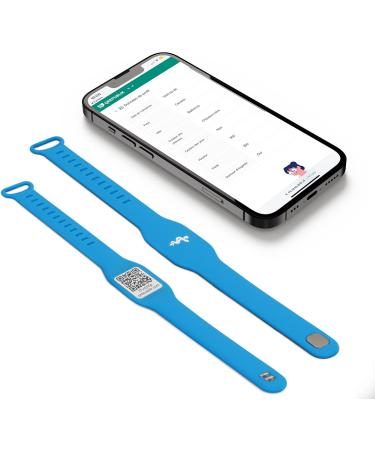 Silicone Medical Alert Bracelet - Durable ID for Health Info | Emergency Medical Bracelet in Blue - Buy Online on GoSupps.com