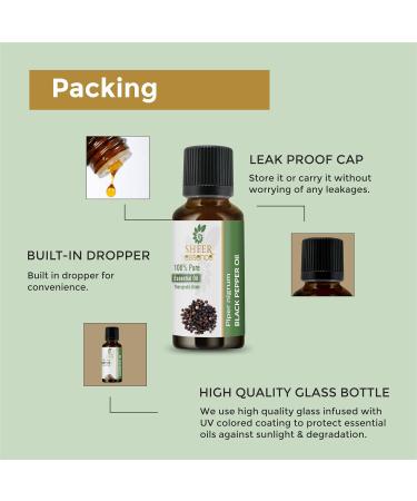 Black Pepper Oil 15 ML (0.51 Fl.OZ) | 100% Pure Natural Undiluted Uncut Therapeutic Grade Piper Nigrum Essential Oil 0.51 Fl Oz (Pack of 1) - Buy Online on GoSupps.com