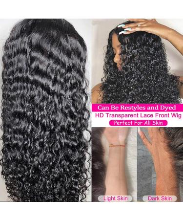 24 inch Deep Wave Lace Front Wig - Pre Plucked, 180% Density, Brazilian Virgin Human Hair - Buy Online on GoSupps.com