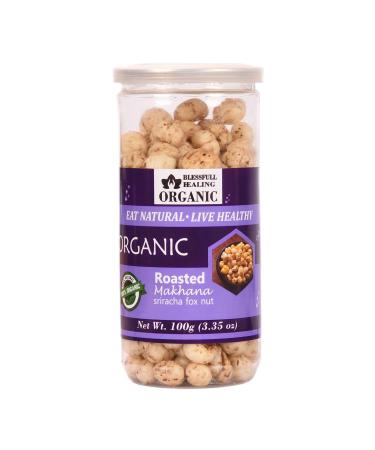 Blessfull Healing Organic Makhana with Roasted Sriracha Flavor 100 grams