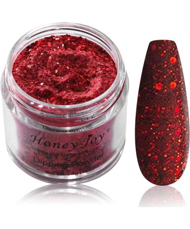 Rose Red Wine Glitter Sequins Dip Powder Nails - 28g/Box | Long-Lasting, No UV Light Needed | HJ-ND064B-No.126 - Buy Online on GoSupps.com