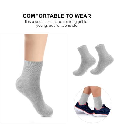 Minkissy 2-St Sock Pedicure Kit | Pumice Stone & Moisturizing Booties for Spa Pedicure | Soft Cotton Foot Care for Men - Light Gray - Buy Online on GoSupps.com