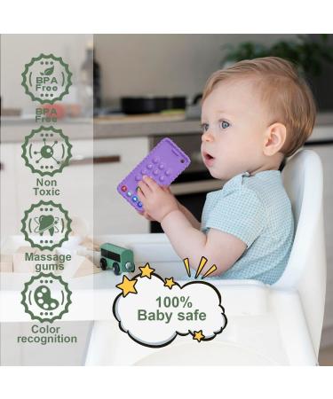 Silicone Cellphone Teether Toys for Babies 3-12 Months - Sore Gums Relief & Sensory Toy - BPA Free (2 Pack) - Buy Online on GoSupps.com