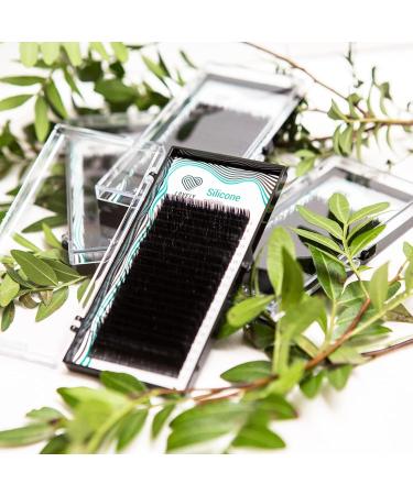 Lovely Silicone Single Eyelashes for Extensions - Black | C D L M Bend | 0.10mm Thickness 12mm Length - 16 Rows - Buy Online on GoSupps.com