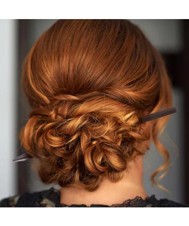 Lurrose 4 Sticks Wooden Chinese Hairpins for Women & Girls - Ideal for Straight Hair Styling | International Shipping Available - Buy Online on GoSupps.com