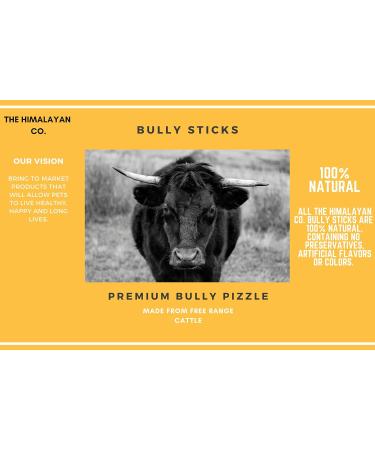 Bully Sticks for Dogs - Bully Sticks Dog Chew Treat - Low to No Odor Bull Pizzle - Thick Premium Long Lasting Bully Sticks - (6-8-12 INCH) *(12 INCH 4 Count OR More)* 82.5 g (Pack of 4) - Buy Online on GoSupps.com
