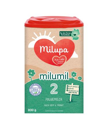 Milupa Milumil 2-follow-up milk-baby milk powder-after the 6th month-matching companion for complementary food with important nutrients-without palm oil-1 x 800 g - Buy Online on GoSupps.com