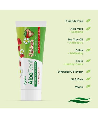 Aloe Dent Children's Aloe Vera Toothpaste Fluoride Free Natural Action Vegan Cruelty Free SLS Free Strawberry Flavour Healthy Gums 50 ml (Pack of 2) 50 ml (Pack of 2) Kids' Toothpaste - Buy Online on GoSupps.com
