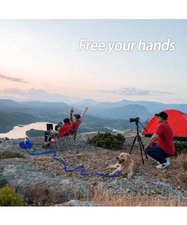 Suplutux 5m Dog Leash with Storage Bags | Robust Training Line for Large & Small Dogs | D-Carabiner & Grip Pad - Blue - Buy Online on GoSupps.com