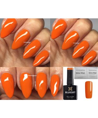 Bluesky Nail Gel Polish ORANGE BRIGHT ORANGE Spring Summer Color SS1912 ANEMONA UV LED Soak Off 10ml