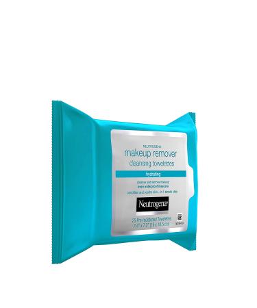 Neutrogena Hydrating Makeup Remover Wipes - 25ct Pack | Alcohol-Free Facial Cleansing Towelettes for Conditioning Skin, Removing Makeup & Waterproof Mascara - Buy Online on GoSupps.com
