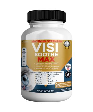 GREENVIFY Vision Soothe Max Eye Health Supplement 60 Capsules 24 Herbal Extracts with Vitamins and Minerals Maximum Strength (1)