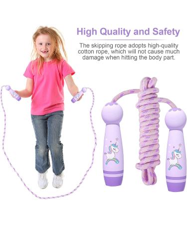 Adjustable Cartoon Unicorn Jump Rope for Kids | 2.6m Speed Fitness Rope with Wooden Foam Handles | Perfect for Children Ages 5-7 - Buy Online on GoSupps.com