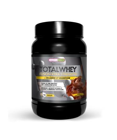 Healthy FUSION Whey Protein Collagen and Magnesium | Rapid Assimilation | Increases Muscle Mass | Improves Your Sports Training and Promotes Muscle Recovery Chocolate 1000g