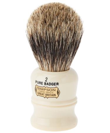 Simpsons Shaving Brushes Badger Shaving Brush-Simpsons Duke 2" Pure Badger Solid Color Standard