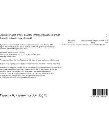 Jarrow Formulas MK-7 Vitamin K2 90mcg 60 Softgels | Lab Tested, Gluten Free, Soy Free, Non-GMO - Buy Online on GoSupps.com
