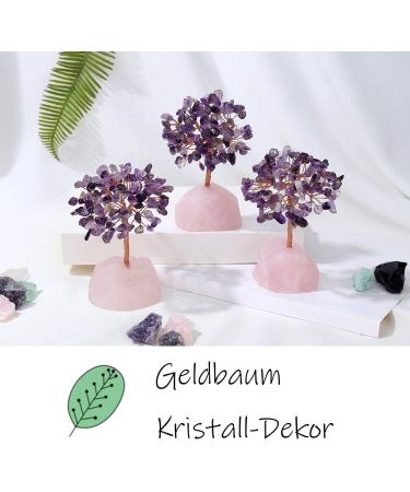 Xiannvxi Crystals Tree of Life Decoration | Amethyst & Rose Quartz Feng Shui Bonsai | Natural Gemstone Happiness Reiki - Buy Online on GoSupps.com