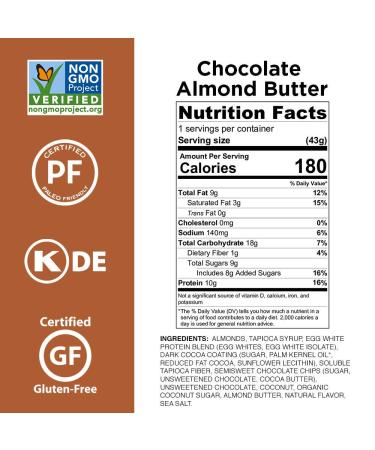 Caveman Foods Protein Bar - Chocolate Almond Butter (12 Bars, 1.52 oz Each) | Healthy Snack - Buy Online on GoSupps.com