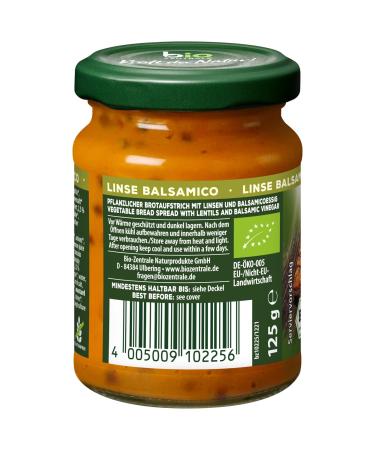 Biocentral Brot Spread with Balsamic Vinegar | Vegan & Lactose-Free | 6 x 125g | 14% Lenses | Delicious on Bread & Dishes - Buy Online on GoSupps.com