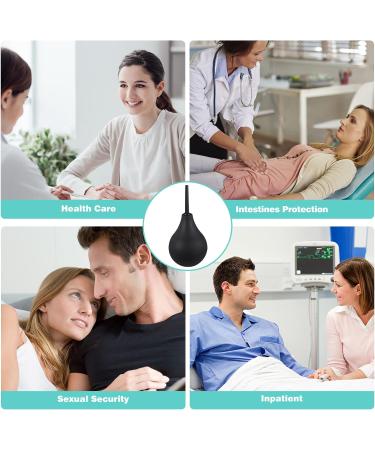 Healifty Enema Bulb Kit - Safe and Effective Cleaning for Men and Women (Black 160ml) - Buy Online on GoSupps.com