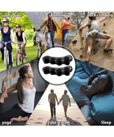 3 Pairs Black Gel Toe Separators - Toe Stretchers, Spacers & Straighteners for Overlapping Toes, Bunions & Relaxation - Ideal for Running, Yoga, Manicure & Pedicure - Buy Online on GoSupps.com