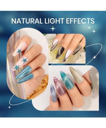 SUPWEE Reflective Cat Eye Gel Polish Kit - 12 Glittery Colors with 9D Magnetic Effect for DIY Manicure | Nail Salon Quality - Buy Online on GoSupps.com