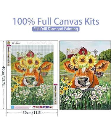 FQOVKYN Diamond Painting Kit - DIY 5D Art with Round Diamonds - Full Drill Cow Gem Painting - Home Wall Decor - 12x16inch Gold - Perfect for Adults & Kids - Buy Online on GoSupps.com
