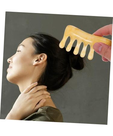 Fomiyes 4-Piece Resin Massage Comb Set | Gua Sha Scalp Massager & Anti-Static Hair Tool for Deep Relaxation - Buy Online on GoSupps.com