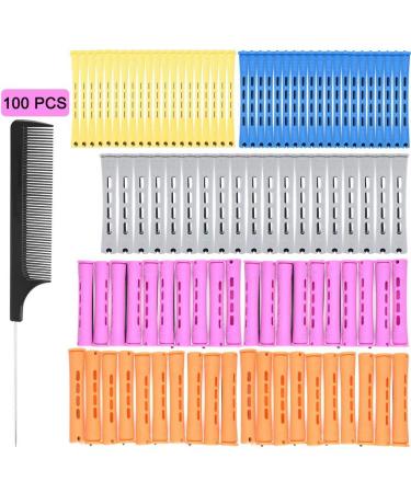 100pcs Perm Rods Set for Natural Hair - 5 Sizes Cold Wave Rods Hair Rollers for Women - Hair Curling Rods for Long Medium Small Hair - DIY Hairdressing Tools in Orange, Purple, Gray, Blue, Yellow - 100 Count - Buy Online on GoSupps.com