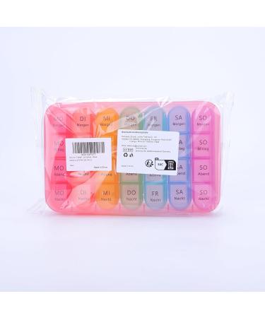 Doruimi 7-Day Pill Box - Large Compartment Medication Organizer with Easy Open Design for Kids and Seniors - Pink - Buy Online on GoSupps.com