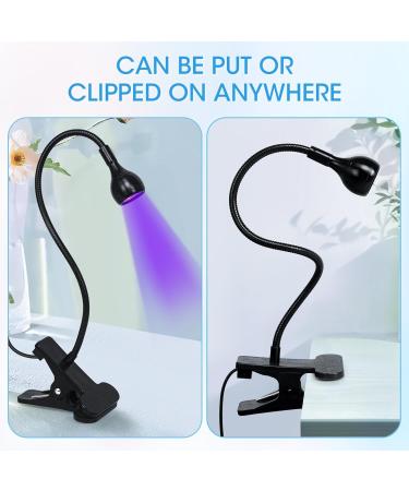 Nail Lamp Gooseneck UV Lamp for Nails 395nm 3w Black Light LED UV Nail Lamp with Clamp for Gel Nails Ultraviolet Curing Nails Lamp 5v USB Input UV Light with 4 Levels of Dimming Black Nail Lamp - Buy Online on GoSupps.com