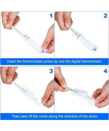 KOYEE 300 Pieces Digital Thermometer Probe Covers Universal Disposable Electronic Thermometer Cover Safe for Digital and Glass Thermometers - Buy Online on GoSupps.com