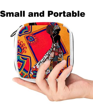 GIAPB African Art Tribal Woman Sanitary Napkin Storage Bag - Period & Tampon Makeup Pouch Color380 - Buy Online on GoSupps.com