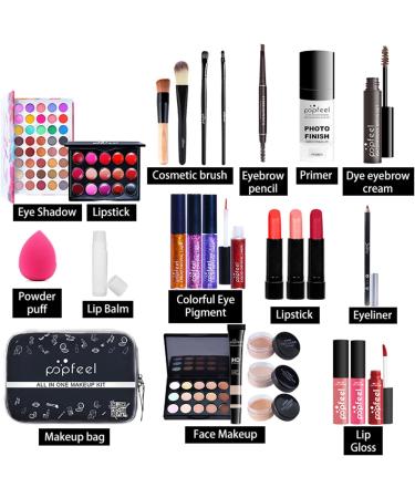 FantasyDay All-in-One Makeup Set Gift Surprise | Complete Women's Cosmetic Starter Kit with Eyeshadow Palette, Lipstick, Blush, Foundation, Concealer, and More - Brush Kit Included - Buy Online on GoSupps.com