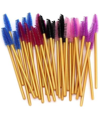guohanfsh 50Pcs Makeup Brushes Eyelash Brush Disposable Mascara Wands Applicator Eye Lashes Eyebrow Cosmetic Tool Rose Red - Buy Online on GoSupps.com