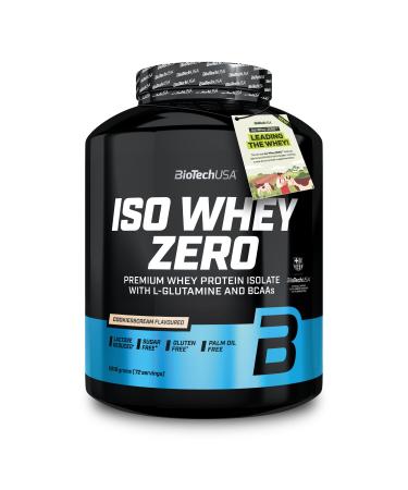 BioTechUSA Iso Whey Zero | Premium Whey Protein Isolate | Grass-Fed | Enzyme-Free | Sugar- and Gluten-free 1816 g Cookies & Cream