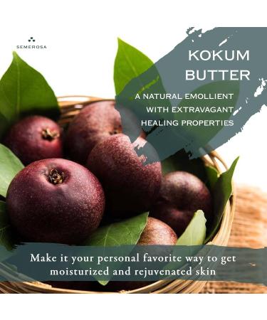 SEMEROSA 100% Natural Vegan Body Butter | Handmade Skin Protection & Hydration | Shea Mango Kokum & Essential Oils | Perfect for All Skin Types - Buy Online on GoSupps.com