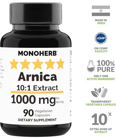 Buy Arnica Extract 1000 mg - 90 Vegetarian Capsules for Natural Pain Relief | International Shipping Available - Buy Online on GoSupps.com