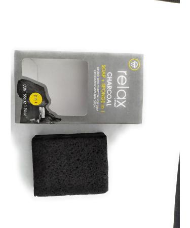 Charcoal Soap and Sponge Set | Natural Skincare for All Skin Types - Shop Internationally - Buy Online on GoSupps.com