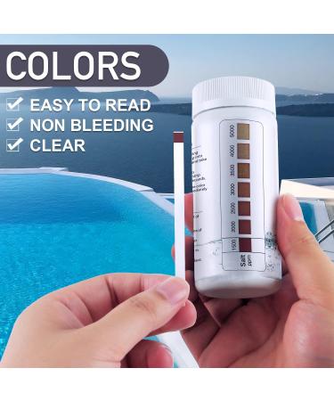 TRUEDIRECTION Pool Water Test Strips for Salt Water | Accurate Swimming Pool & Spa Testing | 1500-5000 ppm TD-SALT-25 - Buy Online on GoSupps.com