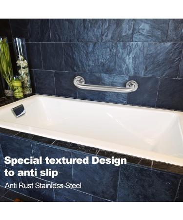 LONVICHTT 12 Inch Grab Bars for Bathroom - 2 Pack, Anti-Slip Stainless Steel Shower Handles for Bathroom Safety - Senior Assist Bath Handle - Buy Online on GoSupps.com