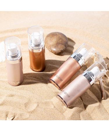 MEICOLY Face and Body Luminizer Liquid Illuminator - Rose Gold | Highlighter, Bronzer, and Body Shimmer for Smooth Glow - Waterproof and Moisturizing - Buy Online on GoSupps.com