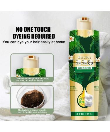 Anshka Bubble Plant Hair Coloring Shampoo Household Easy to Wash Hair Wax Color Cream Plant Bubble Hair Dye Shampoo Instant Natural Hair Coloring Shampoo for Women and Men Hair Washing Black - Buy Online on GoSupps.com