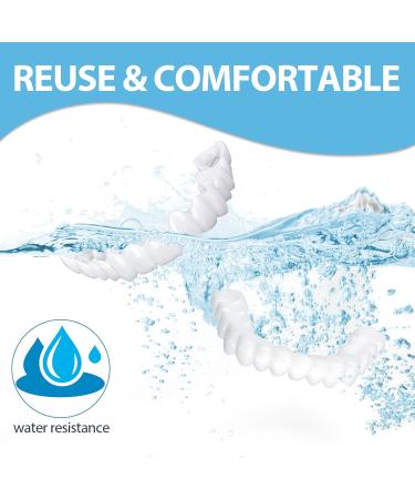 Buy 2 Pairs of Cosmetic Veneers Teeth - Top & Bottom Whitening Dentures with Box & Pincers for Bad Teeth - International Shipping Available - Buy Online on GoSupps.com