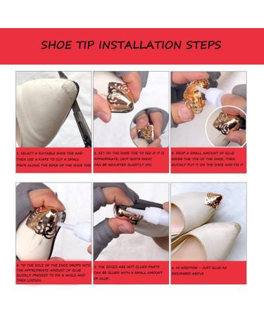 2 Pair Gold High Heels Toe Cap Detachable Metal Tip Protector Covers - Women's Shoe Repair Accessories - Buy Online on GoSupps.com
